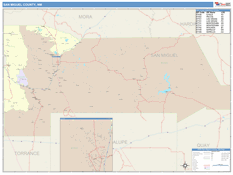 San Miguel County, NM Digital Map Color Cast Style